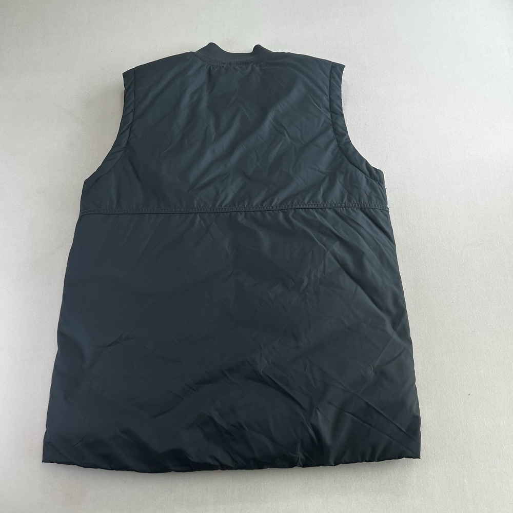 Jordan Brand Mens Down Puffer Vest Black Orange Lining USA Flag Patch Small - Picture 3 of 10